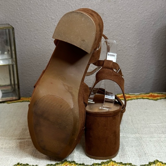 Lane Bryant Brown Strap Heel Sandals sz 9 - Picture 5 of 7
